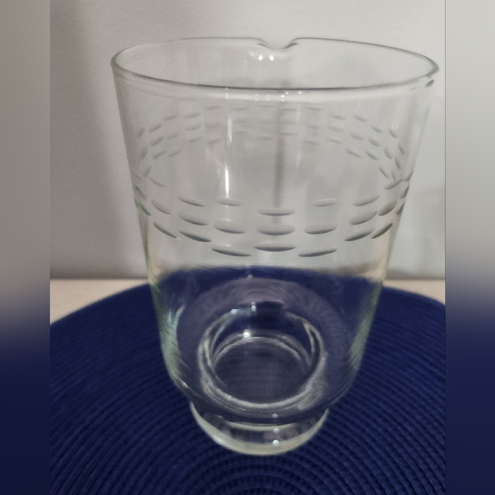 1960's Vintage Etched Crystal Cocktail/Martini Pitcher - Picture 2 of 4